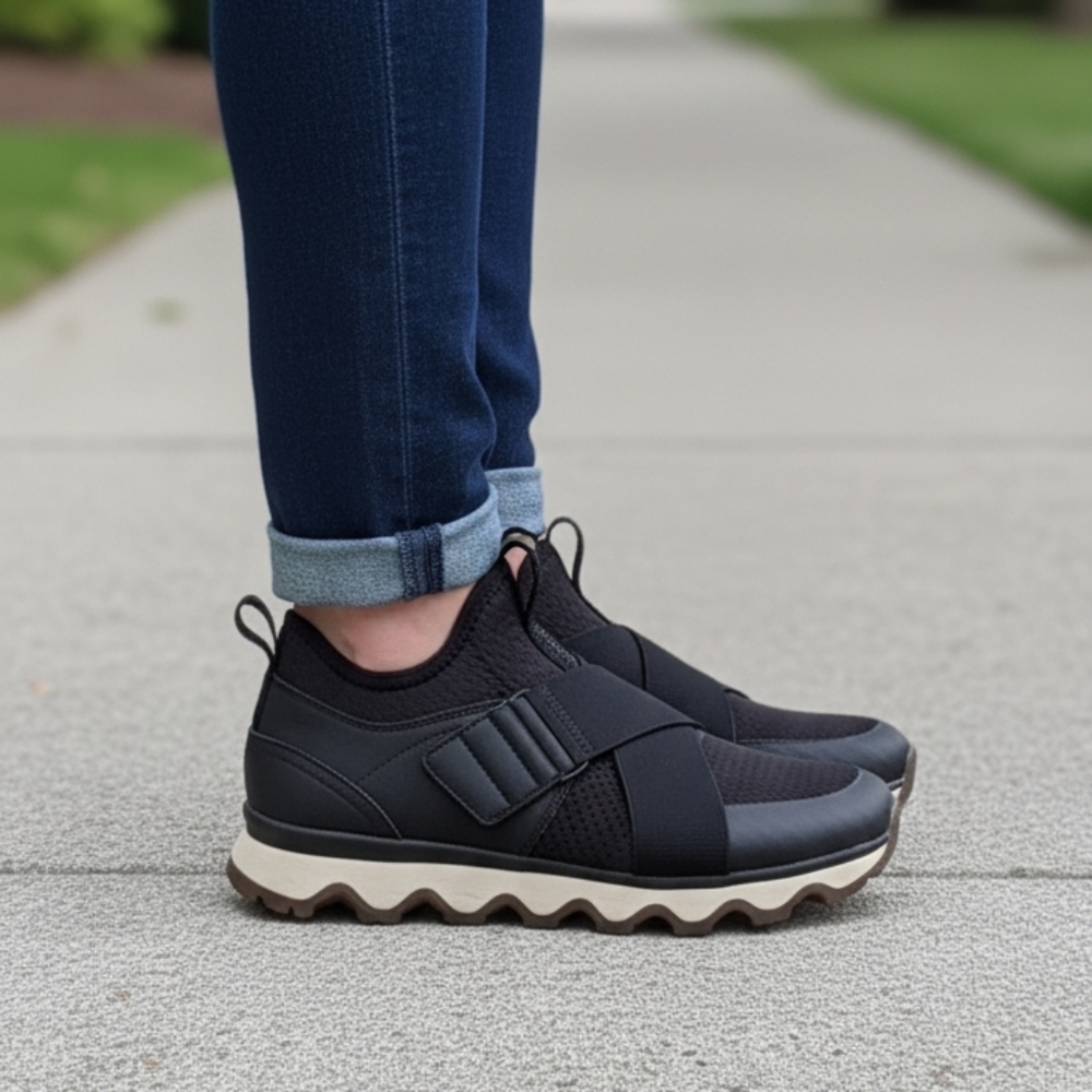 Sorel sneakers black platforms 7.5